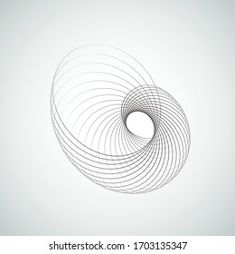 Spiral lines element vector illustration