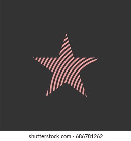 Spiral Lines Star Logo Template Illustration Design. Vector EPS 10.