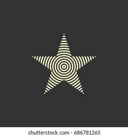 Spiral Lines Star Logo Template Illustration Design. Vector EPS 10.