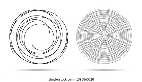 Spiral logo design elements. Vector illustration.