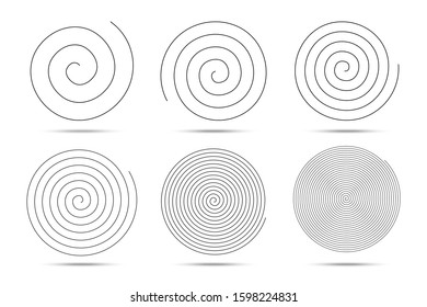 Spiral logo design elements. Vector illustration.