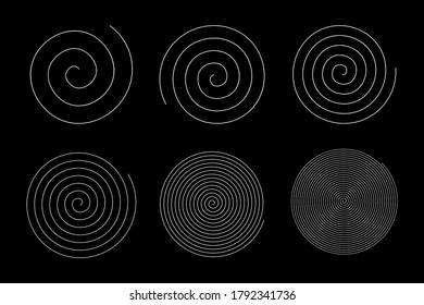 Spiral logo design elements. Vector illustration.