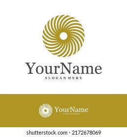 Spiral Logo Design Template. Hurricane cyclone wind logo concept vector. Creative Icon Symbol