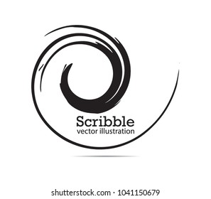 Spiral Logo with lines. Swirl shape unusual icon Design template .  Vector Illustration. 