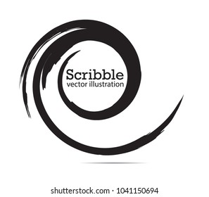 Spiral Logo with lines. Swirl shape unusual icon Design template .  Vector Illustration. 