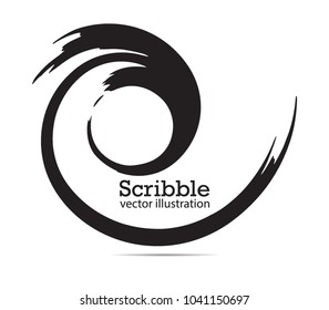 Spiral Logo with lines. Swirl shape unusual icon Design template .  Vector Illustration. 