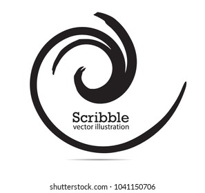 Spiral Logo with lines. Swirl shape unusual icon Design template .  Vector Illustration. 