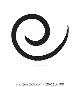 Spiral Logo with lines. Swirl shape unusual icon Design template .  Vector Illustration. 