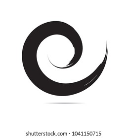 Spiral Logo with lines. Swirl shape unusual icon Design template .  Vector Illustration. 