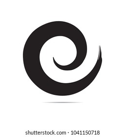 Spiral Logo with lines. Swirl shape unusual icon Design template .  Vector Illustration. 