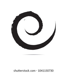 Spiral Logo with lines. Swirl shape unusual icon Design template .  Vector Illustration. 