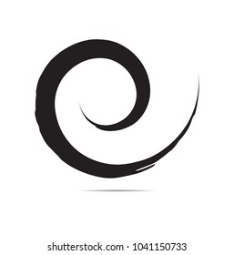 Spiral Logo with lines. Swirl shape unusual icon Design template .  Vector Illustration. 