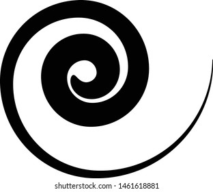 Spiral Logo with lines. Swirl shape unusual icon Design template .  Vector Illustration. 