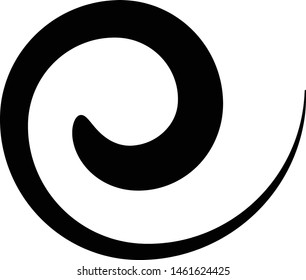 Spiral Logo with lines. Swirl shape unusual icon Design template .  Vector Illustration. 