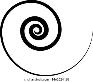 Spiral Logo with lines. Swirl shape unusual icon Design template .  Vector Illustration. 