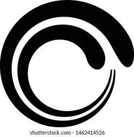 Spiral Logo with lines. Swirl shape unusual icon Design template .  Vector Illustration. 