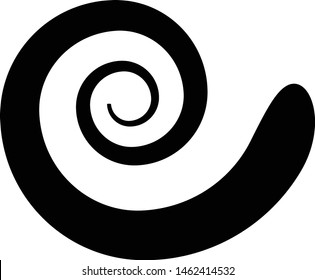 Spiral Logo with lines. Swirl shape unusual icon Design template .  Vector Illustration. 