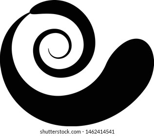Spiral Logo with lines. Swirl shape unusual icon Design template .  Vector Illustration. 