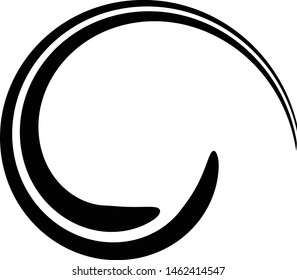 Spiral Logo with lines. Swirl shape unusual icon Design template .  Vector Illustration. 
