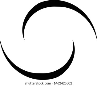 Spiral Logo with lines. Swirl shape unusual icon Design template .  Vector Illustration. 