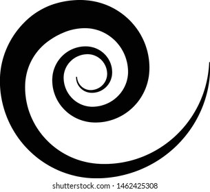 Spiral Logo with lines. Swirl shape unusual icon Design template .  Vector Illustration. 