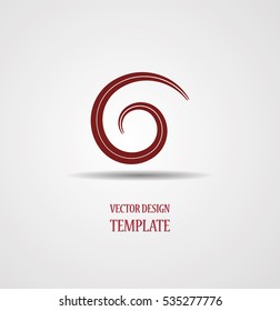 Spiral Logo with lines. Swirl shape unusual icon Design template .  Vector Illustration. 