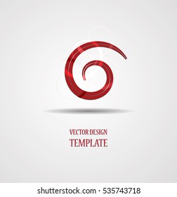 Spiral Logo with lines. Swirl shape unusual icon Design template .  Vector Illustration. 