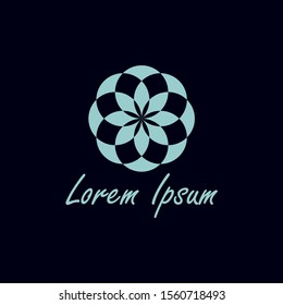 Spiral Logo. Mandala round ornament, isolated design elements for logo, icon, label, emblem. Business cards set. Mandala Logo. Tribal ethnic motif, geometric shapes. - Vector
