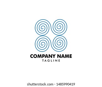 Spiral Logo Template Vector Illustration