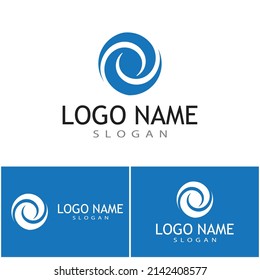 Naturaleza del símbolo vectorial de la plantilla de logotipo en espiral