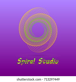 Spiral logo for your design studio. Vector spiral logotype.