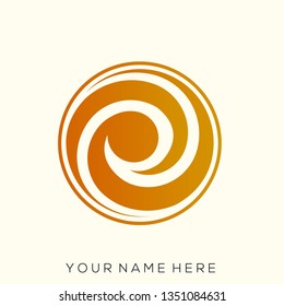 Spiral logo.Circular icon.Round abstract sign in modern, corporate style isolated on light background.