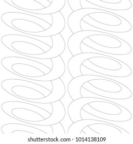 Spiral in a loin pattern, spring, coil, seamless vector background.