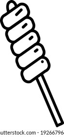 Lolipop espiral, ilustração, vetor sobre fundo branco.