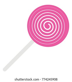 
A spiral lollipop flat icon design
