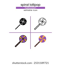 Spiral lollipop Halloween, horror and Scary Icon