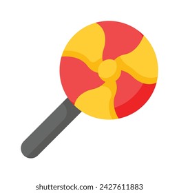 Spiral lollipop icon design, vector of confectionery item in trendy style, isolated on white background