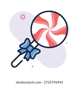 Spirale Lollipop Icon Design, Vektor von Süßwaren Artikel im trendigen Stil