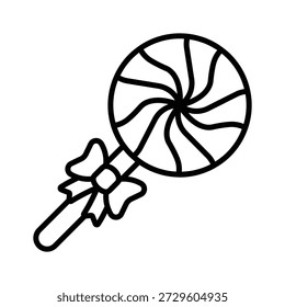 Spirale Lollipop Icon Design, Vektor von Süßwaren Artikel im trendigen Stil