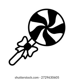 Spirale Lollipop Icon Design, Vektor von Süßwaren Artikel im trendigen Stil