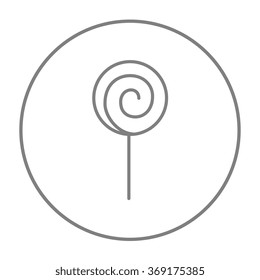 Spiral lollipop line icon.