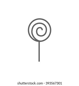 Spiral lollipop line icon.