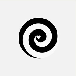 Spiral And Love Logo Icon Vector Design Template