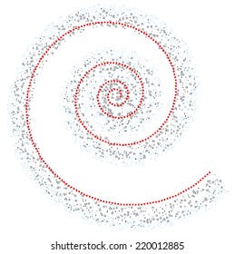 Spiral made of dots