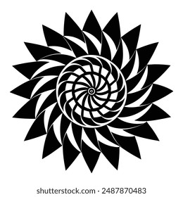 Spiral Mandala A central spiral with basic patterns