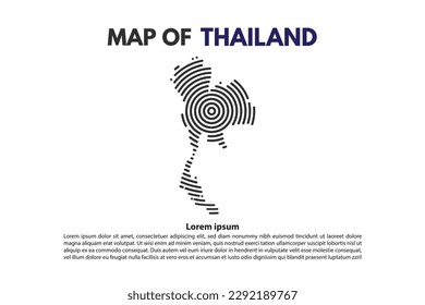 Spiral Map of Thailand Country vector flat simple design Illustration