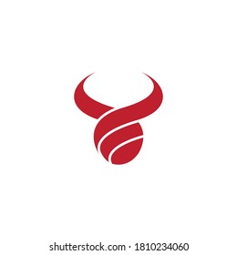 Spiral meat looking bull head vector butcher logo