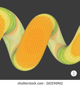 Espiral. Mosaico. Ilustración vectorial 3d. Se puede utilizar como elemento de diseño.
