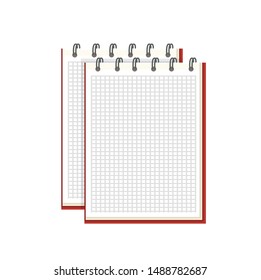 spiral notebook in a cage vector illustration