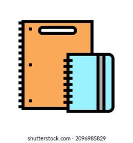 spiral notebook color icon vector. spiral notebook sign. isolated symbol illustration
